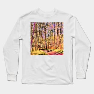 Slender Trees in Autumn Long Sleeve T-Shirt